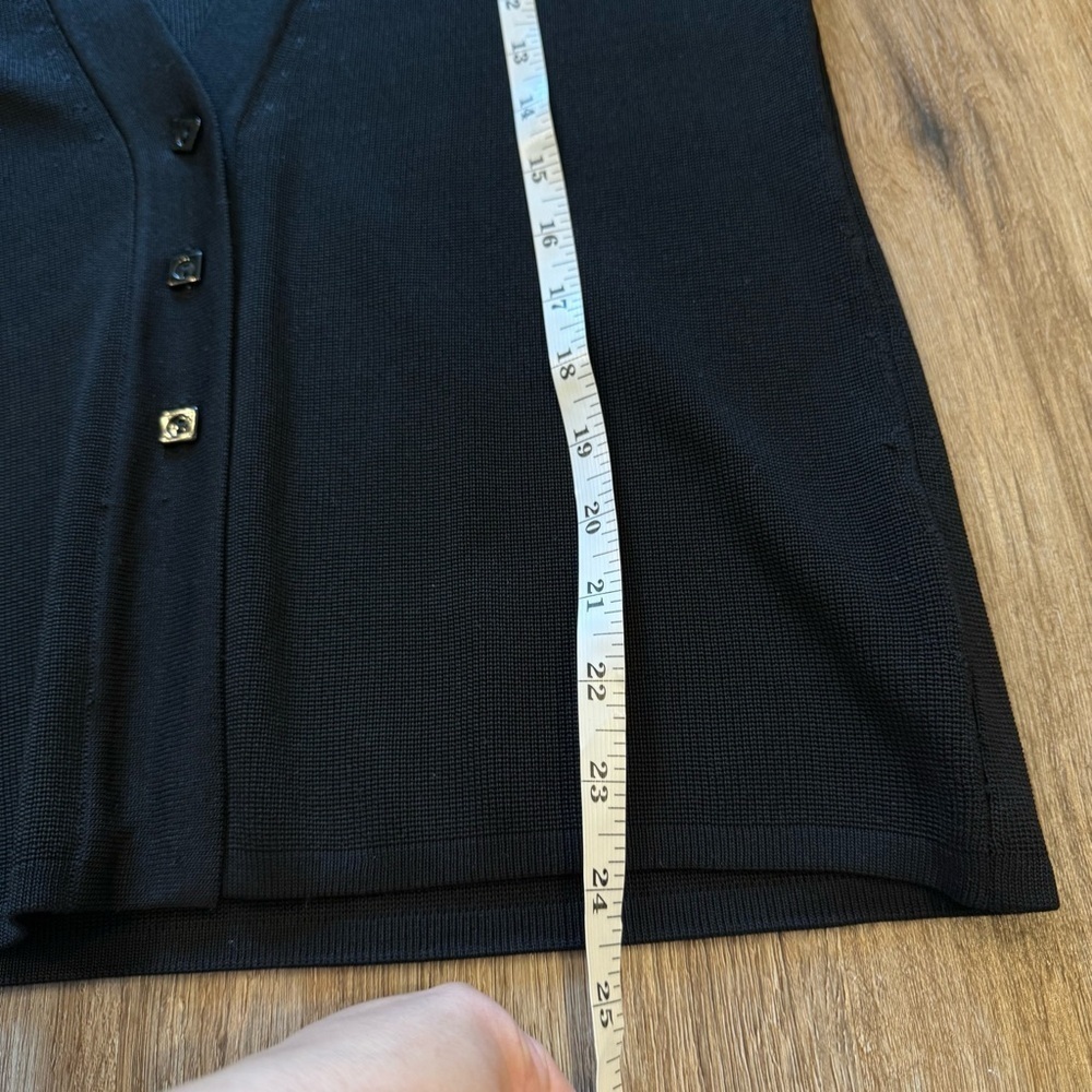 Dana Buchanan Silk Cardigan Women’s Small Black Minimalist Closet Staple Capsule - Picture 6 of 7